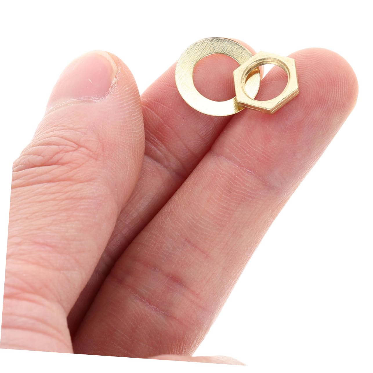 Unomor 10 Sets of Nut and Washer Wall Clock Repair Kit Quartz Mechanism Fittings for DIY Clock Assembly Replacement Parts for Clock Maintenance and Repair