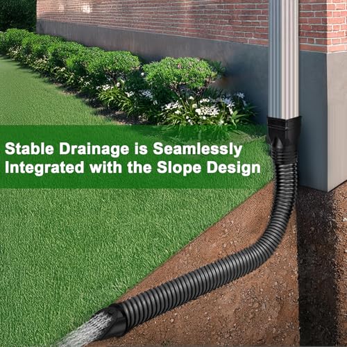 Lebenwell 1 Pack 4-Inch Drainage Grate Cover with Rain Diverter - Black, Universal Pipe Fit, Heavy-Duty, Freeze-Proof, Easy Installation