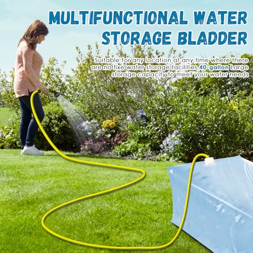 3 Pack 40 Gallon Foldable Water Storage Bladders Reusable Emergency Water Bags
