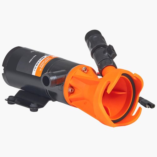 VEVOR 12V RV Macerator Pump, 12GPM, Portable RV Waste Pump, Quick Release Sewage Pumps with Garden Hose & Clamps, 7ft Power Cord, 10ft Lift, Automatic Manual Crushing Function, for Boat Camper Marine