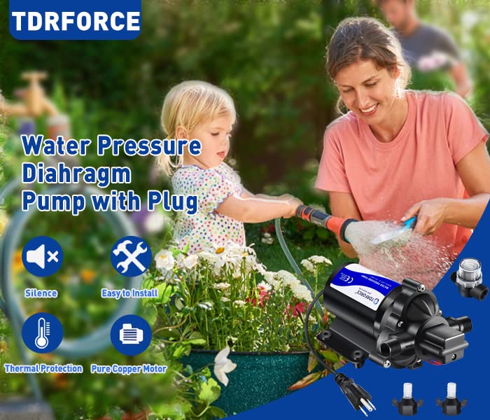 TDRFORCE 110V 4 GPM Water Circulating Pump with 45 PSI Pressure Booster