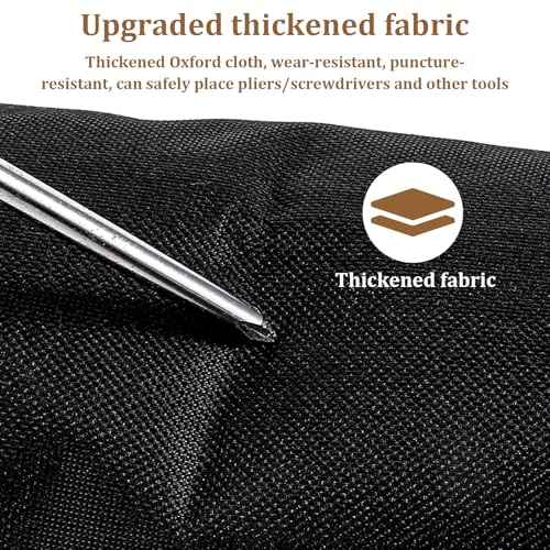 2 Pack Canvas Tool Pouch with Zipper, Tool Pouch Bag, Multi-Purpose Small Zipper Tool Pouch, Multipurpose Zipper Bags, Zipper Utility Tool Bag for Organizer Storage Various Electrician Tools