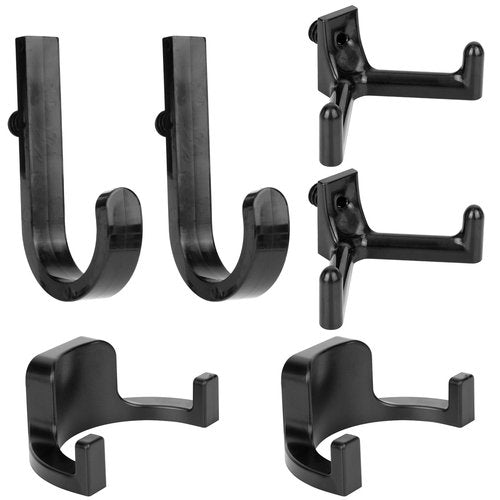 6pcs Storage Shed Hooks for Suncast, Black J U Y-Shape Hanger Tool Heavy Duty Tool Hangers Hooks Garden Shed Accessories for Suncast Garage Wall Organization