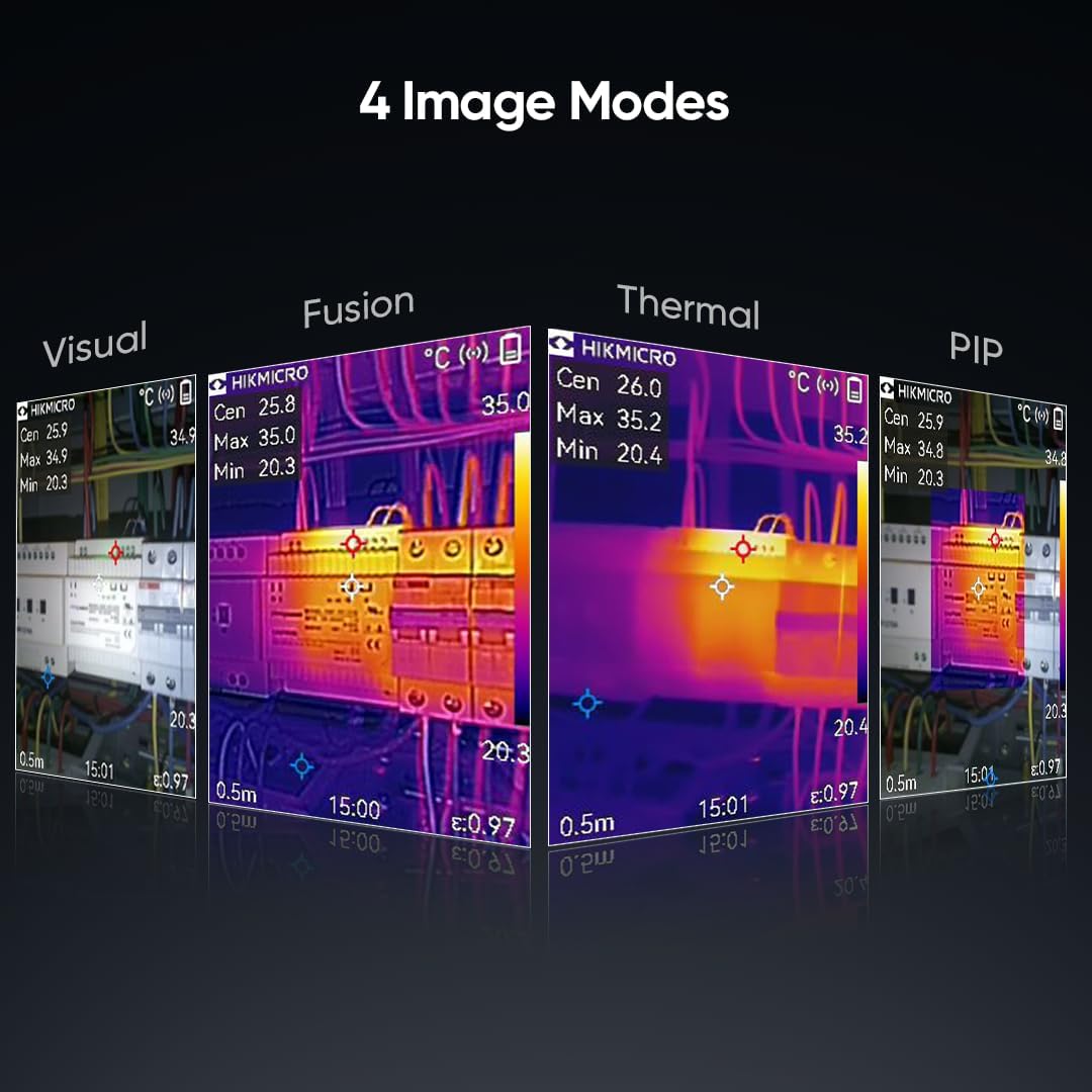 HIKMICRO B20 Thermal Imaging Camera with 2MP Visual Camera, Thermal Camera 256 x 192 IR Resolution, 25 Hz Refresh Rate, 3.2" LCD Screen, Full Screen Measurement Thermal Scanner with WiFi, -4~1022°F