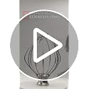 K45WW 6-Wire Stainless Steel Whip Attachment for KitchenAid 4.5/5 Qt Tilt-Head Mixers (Fits K45, KSM75, KSM90, KSM95, KSM100, KSM110, KSM150, KSM152, KSM155) - Dishwasher Safe