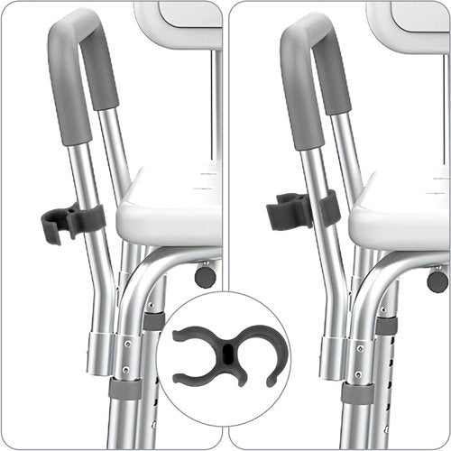 2 Pcs Shower Head Holder for Shower Chair, Shower Bath Chair Tub Transfer Bench Shower Stool, Shower Aids Accessories for Elderly Disabled