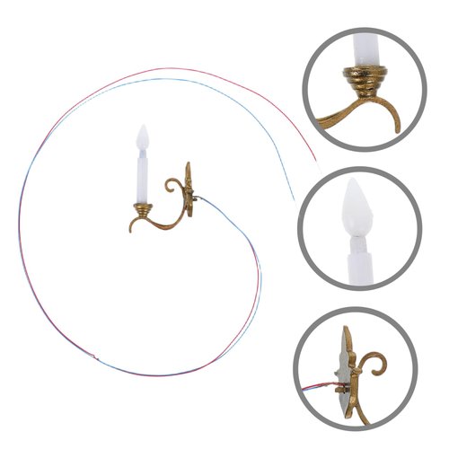 BESTonZON 5pcs Miniature Wall Lamp Model Realistic Simulation Lights for Dollhouse Decoration Warm White Glow Chic Design for Sand Table Scenes Home Accessory