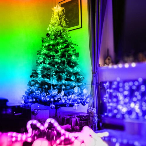 RUISHINE Battery Operated LED Strip Lights 20ft, Battery Powered LED Strip Lights for Bedroom Color Changing APP Remote, USB Led Lights for TV, Room, Kitchen, Party