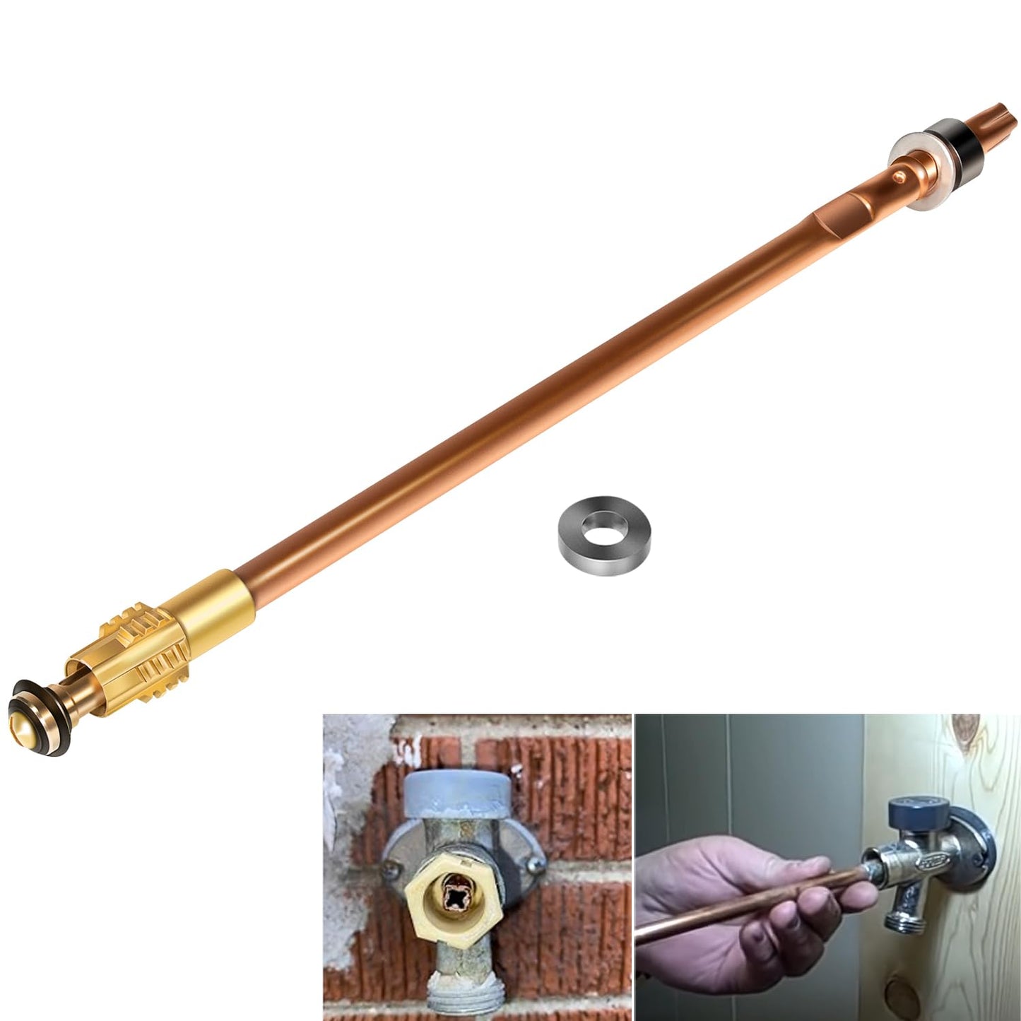 123-0093 Replacement stem for Mansfield Style 500 Series Full-turn Hydrants Manufactured From 1970-2006, for 12 Inches Sillcock ASFP and 8 Inches Hillock