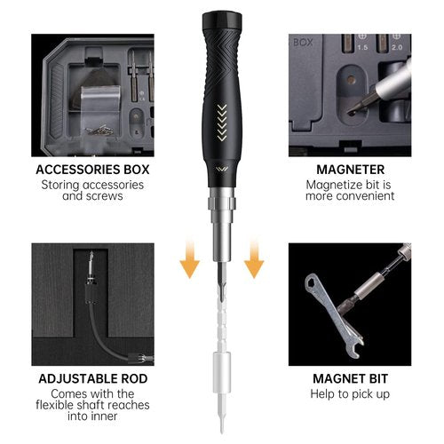 Precision Screwdriver Set, Laptop Screwdriver Kit, JAKEMY 164 in 1 Professional Computer Screwdriver Repair Kit with T6 Torx Bit for MacBook, iPhone, Watch, Camera, Eyeglass, Xbox, DIY