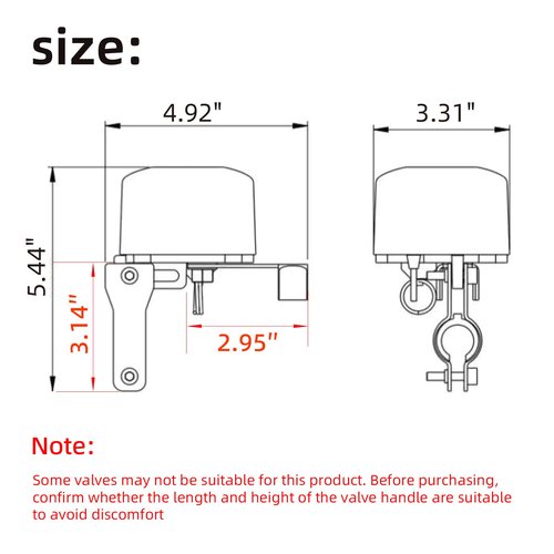 WIFI Smart Water Valve Shut Off Tool Automatic Remote Control On And Off Electric Gas Shutoff Valve Main Compatible With Alexa