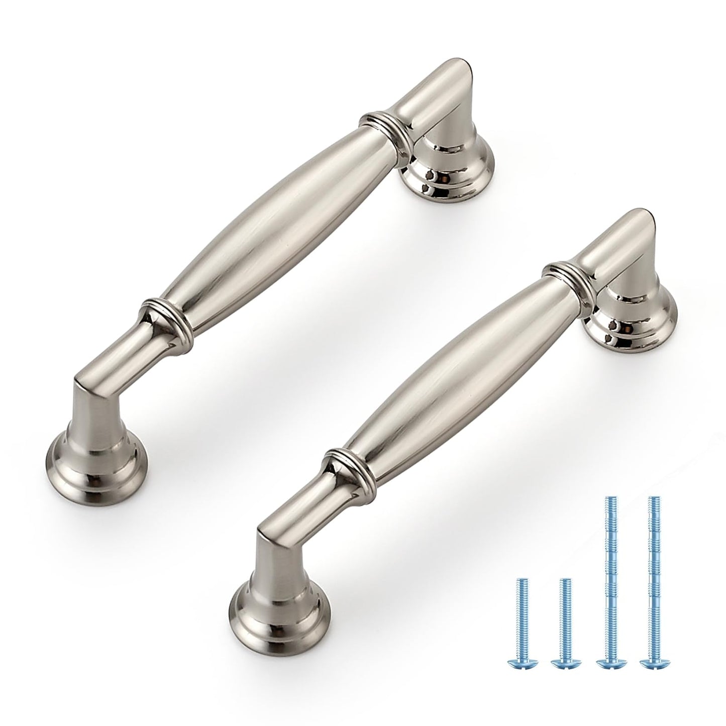 HOME EDIT 5 Pack 3 Inch Brushed Nickel Cabinet Handles Solid Zinc Alloy Pulls for Kitchen, Dresser, Closet & Bathroom Cabinets Hardware