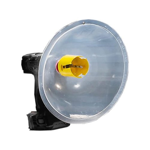 Rack-A-Tiers Driller's Dust Bowl - Hole Saw dust Bowl Installing recessed Lights, Works for All Hole saws, Flexible Drywall Dust Collector, Overhead Drilling dust Catcher (48000)