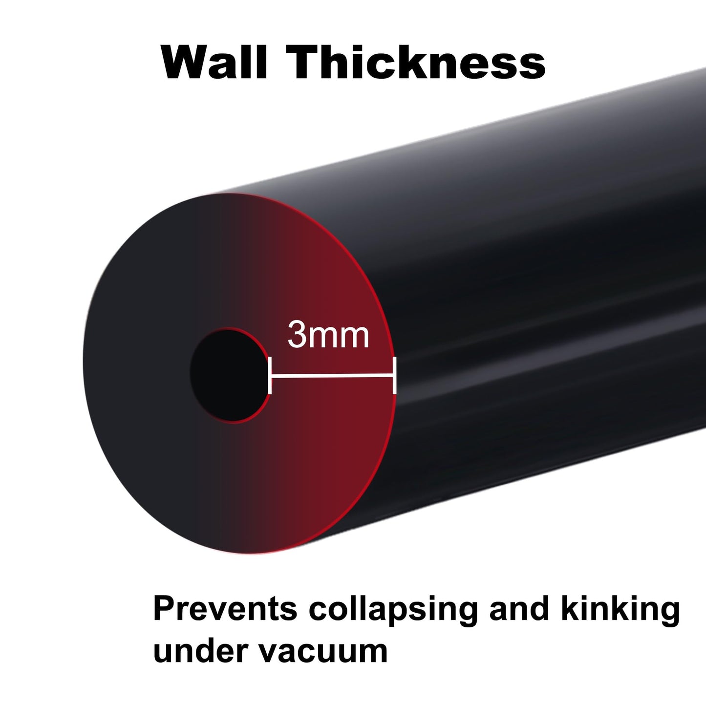 EVIL ENERGY 5/16 Silicone Vacuum Tubing Hose Line 10FT 130PSI Max Pressure Black (8mm ID)