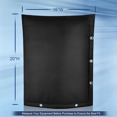 Outdoor Backflow Preventer Cover- 16''W x 20''H, Winter Freeze & Weatherproof Protection for Irrigation Pipes & Sprinkler Valves- Black