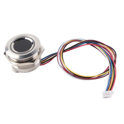 Fingerprint Scanner, R503 Circular Capacitive Fingerprint Identification Module Fingerprint Reader Fingerprint Cable Lock with 2 Color Indicator Light Fingerprint Identification
