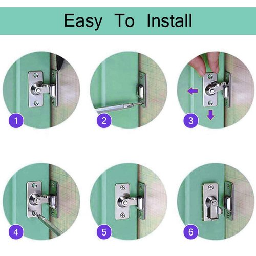 WANLIAN Mini Size 90 Degree Latch Pocket Door Latch Sliding Screen Door Lock