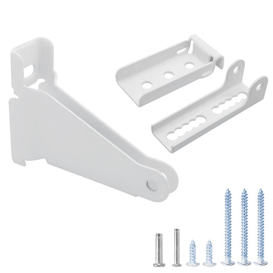 Reinforced Storm Door Closer Bracket Kit, Heavy-Duty Screen Door Closer Replacement Part for Andersen, Emco, Larson & Pella 40201 Door Repair Kits, Protecting Doors from Strong Wind Damage (White)