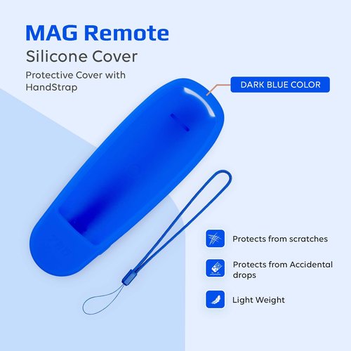 MAG Remote Control for MAG 254 322 324 424 524 544 and Other MAG Linux Set-Top Boxes with Silicon Cover. (Dark Blue)