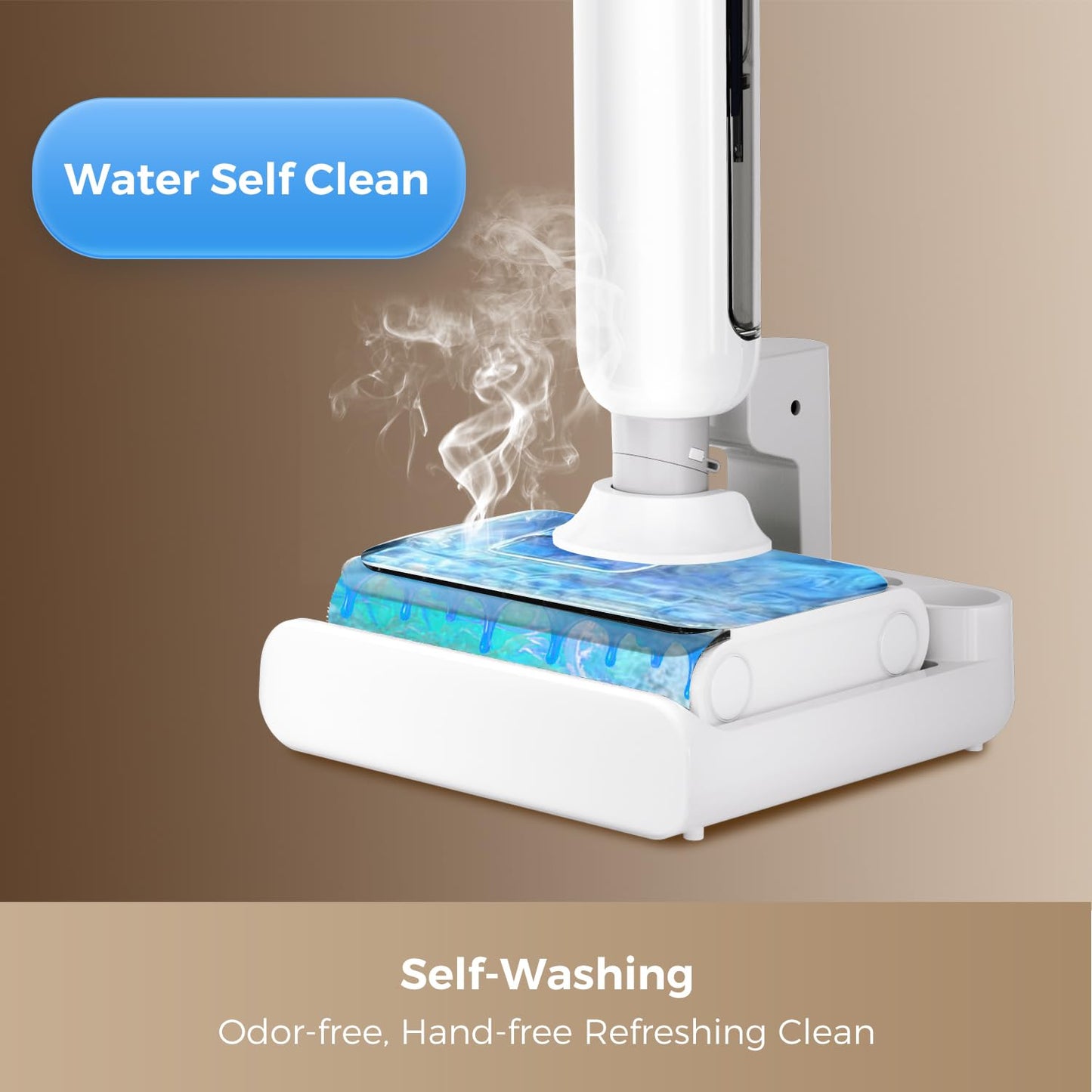 HABIUBIU Wet Dry Vacuum Cleaner, Cordless Vacuum Mop Combo for Hard Floors, 23000Pa Powerful Suction, 180° Lay-Flat, Self-Cleaning Floor Washer with 45 Min Runtime, Anti-Tangle Brush, Dual Tank