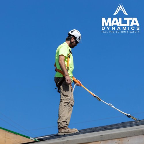 Malta Dynamics 50’ Roofer's Safety Bucket Kit – Warthog Pass-Thru Safety Harness, Reusable Roof Anchor, and 50’ Vertical Lifeline Assembly, OSHA/ANSI Compliant