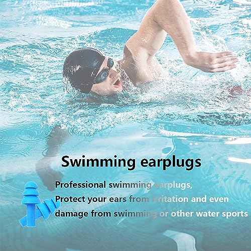 Earplugs for Sleeping,8 Pairs Noise Cancelling Silicone Earplugs for Sleeping Swimming Snoring Concerts
