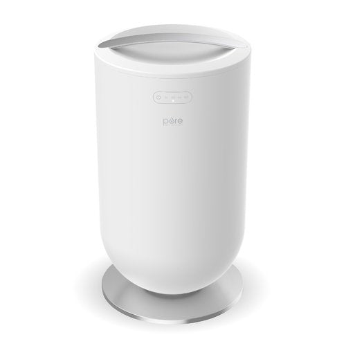 Pure Enrichment PureBliss Luxury Towel Warmer - Extra Large 20L Heats Towels, Robes, Blankets, or Clothing - Modern Bucket Design, 4 Heat Timer Settings & Auto Shut-Off (White & Brushed Silver)