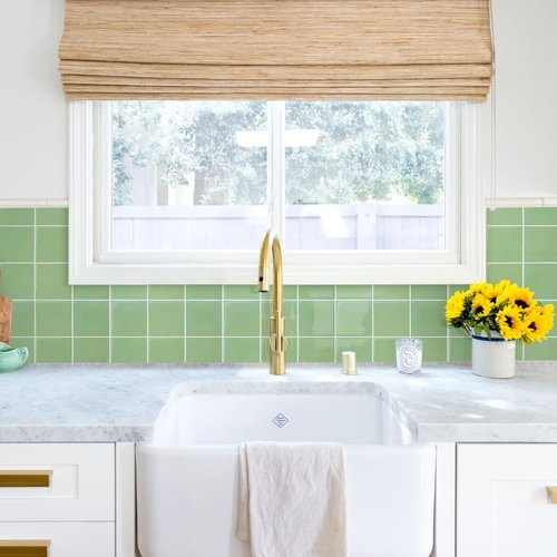 Commomy Thicker Sage Green Peel and Stick Tiles- 10 pcs of 12" x 12" - 3D Adhesive Square Peel and Stick Tiles Backsplash for Kitchen, Bathroom, Removable, Waterproof, Vinyl Wall Tile