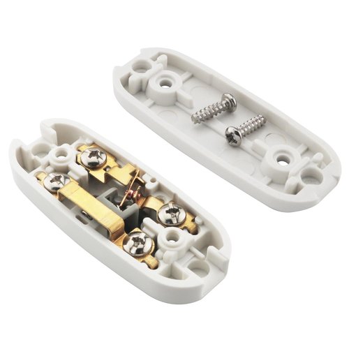 ZZLZX 2PCS In Line Toggle Switch Desk Lamp Bedside Midway Switch 3A 125V Self Locking Wire Switch Electrical Pushbutton Anti Collision Anti Miss Switch White