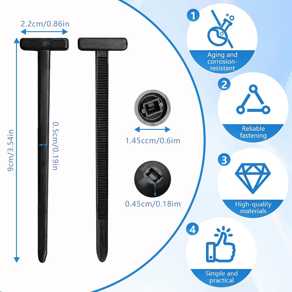 Nylon Universal Cable Tie Buckle, Heavy Duty Self-Locking Zip Ties, UV-Resistant Cable Tie for Car Daily Repair, Multipurpose Wire Organizer Clip Tool (50)