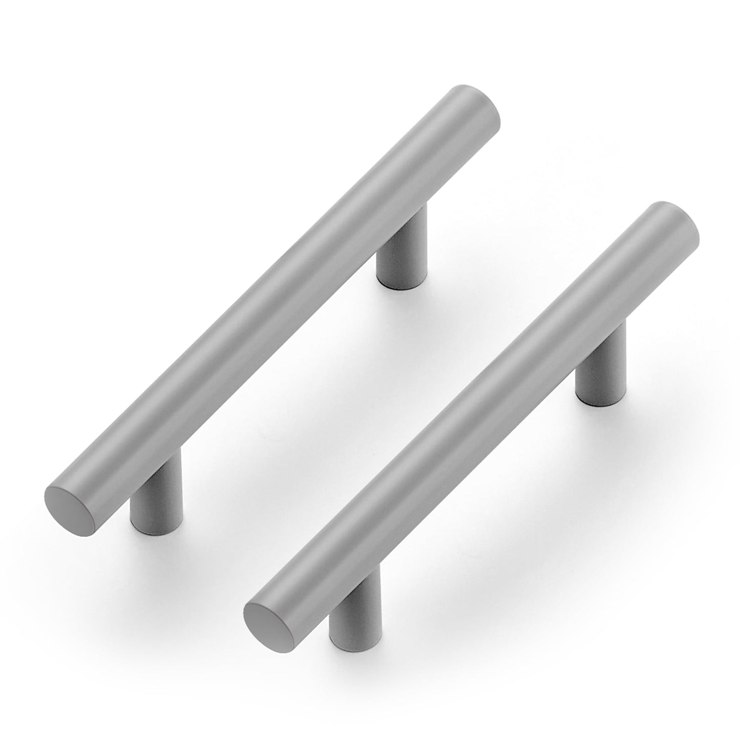 Ravinte 24 Pack | 5 Inch Cabinet Pulls Grey Stainless Steel Kitchen Drawer Pulls Cabinet Handles 5 InchLength, 3 Inch Hole Center