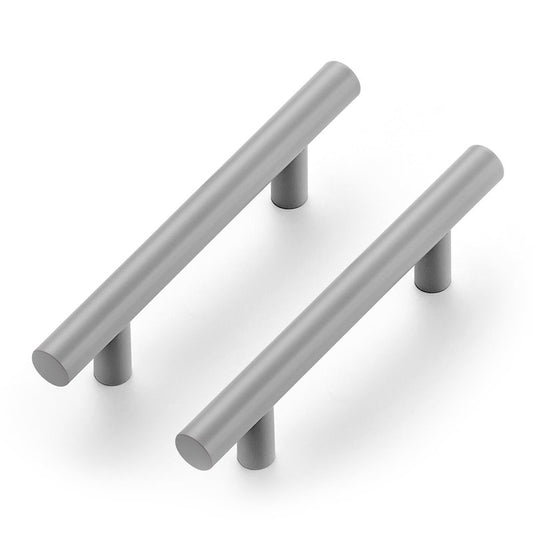 Ravinte 24 Pack | 5 Inch Cabinet Pulls Grey Stainless Steel Kitchen Drawer Pulls Cabinet Handles 5 InchLength, 3 Inch Hole Center