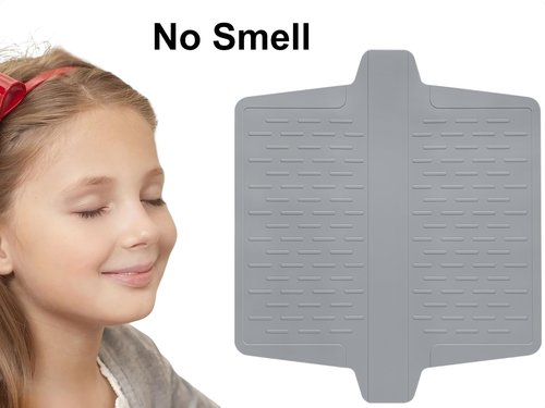 Cukwily Sink Saddle, Kitchen Sink Mat, Divider Protector Mat, No Odor, Super Soft, No Stains, 12.83'' x 11.1''