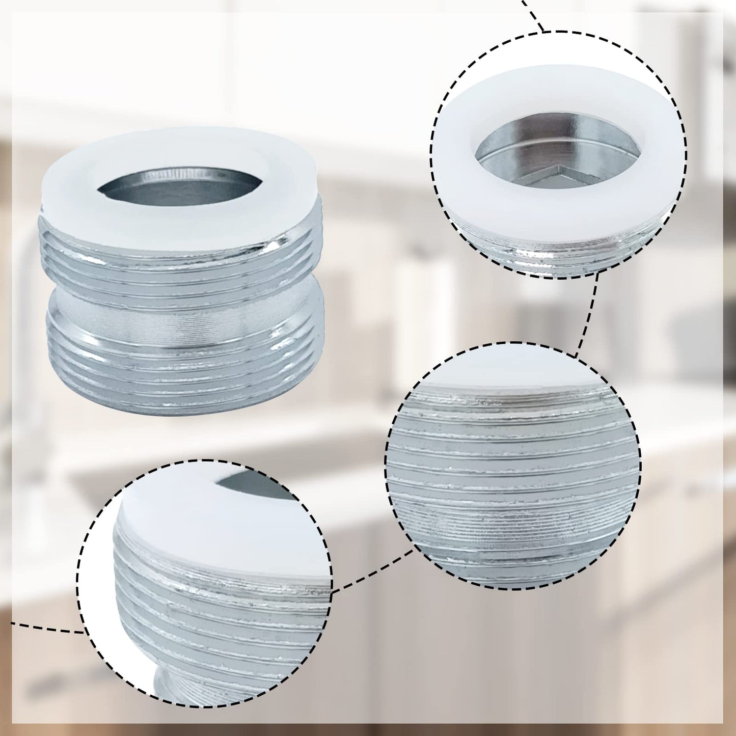 12 Pieces Faucet Adapter Kit Kitchen Aerator Male To Female Male Faucet Water Hose Adapter(Faucet Adapter Various Sizes)