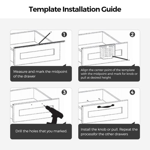 Ravinte Cabinet Handle Template Tool Drawer Knob Pull Drill Mounting for Hardware Guide 1 Pack
