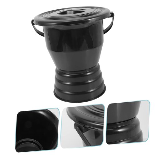 FOMIYES High Back Thickened Chamber Pot with Lid for Adults and Seniors Portable Pee Pot for Home Use Night Urinal for Pregnant Women and Disabled