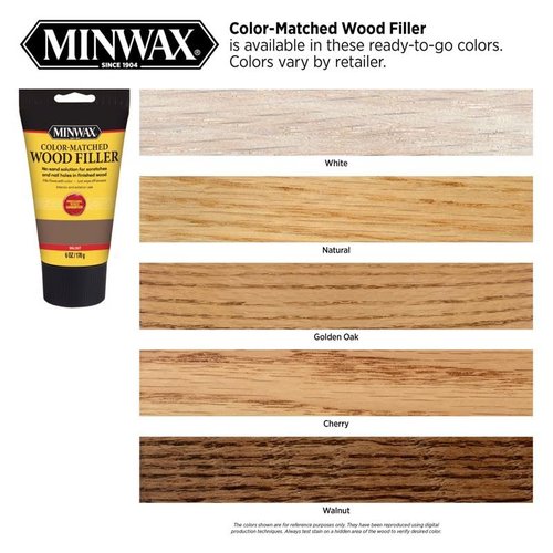 Minwax 448530000 Color-Matched Filler Wood Putty, 6 oz, Walnut, 6 Ounce