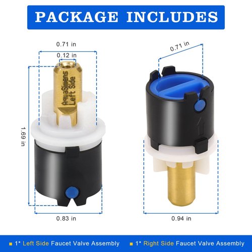 RP60400 Replacement Cartridge for Delta Faucet Valve Stem, Ktchen Faucet Cartridge Replacement Parts for Delta 2-Handle Bathroom and Beverage Faucets with Diamond Seal Technology