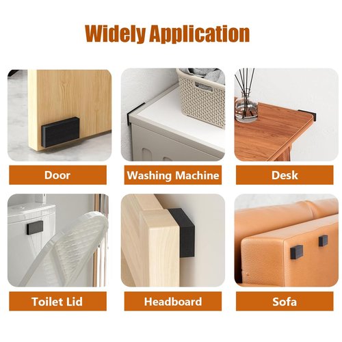 Furniture Wall Protectors,30Pcs EVA Foam Headboard Stoppers for Wall,Bed Stoppers for Headboard,Door Stop Wall Protector,Rectangular 10Pcs (20mm Thick)+12Pcs (3mm Thick) Rounded 8Pcs（10mm Thick）