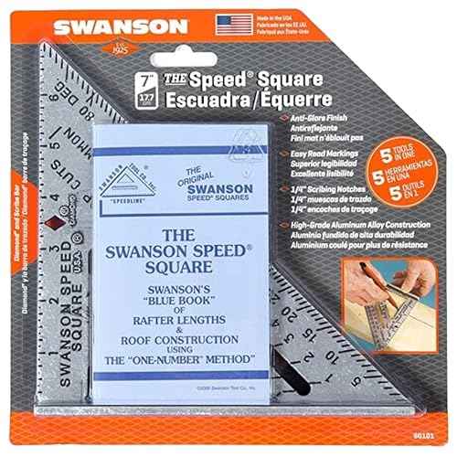 SWANSON Tool Co S0101 7 Inch Speed Square, Blue