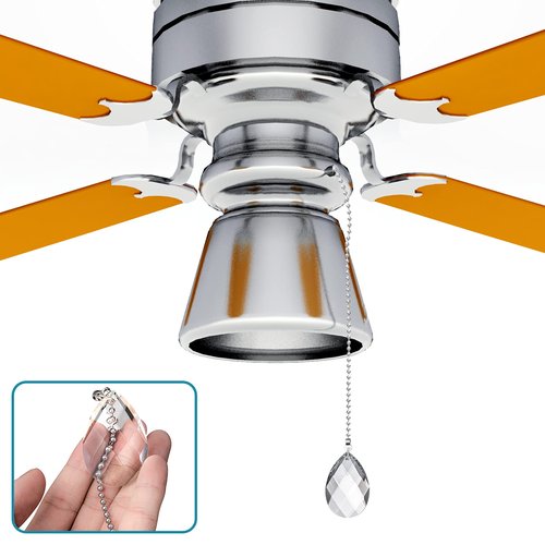 LINGTONG 2PCS Ceiling Fan Pull Chains, Premium Fan Pull Chain with 20-inches Extension Chains
