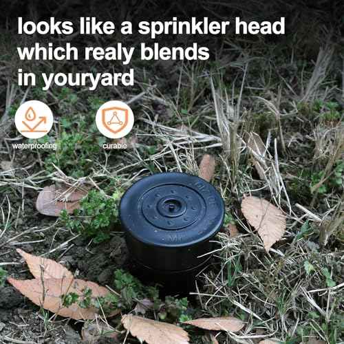 Key Hider Realistic Sprinkler Head Waterproof Cash Holder for Outdoor Garden Yard Easy Push Into The Ground (Black)