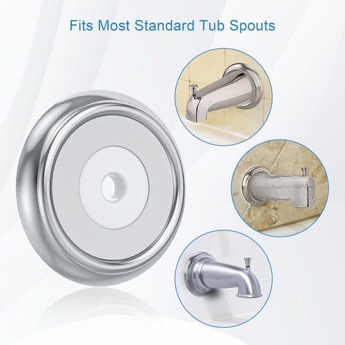 Metal Tub Spout Cover Ring, Stainless Steel Trim Plate for Tub Spout, with 1 Pcs Foam Gasket, 1-1/2 Inch ID and 3-5/8 Inch OD