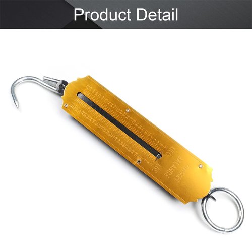Utoolmart Spring Balance Hanging Hook Handheld Metal Weighing Force Scale Kilo & LBS 50KG
