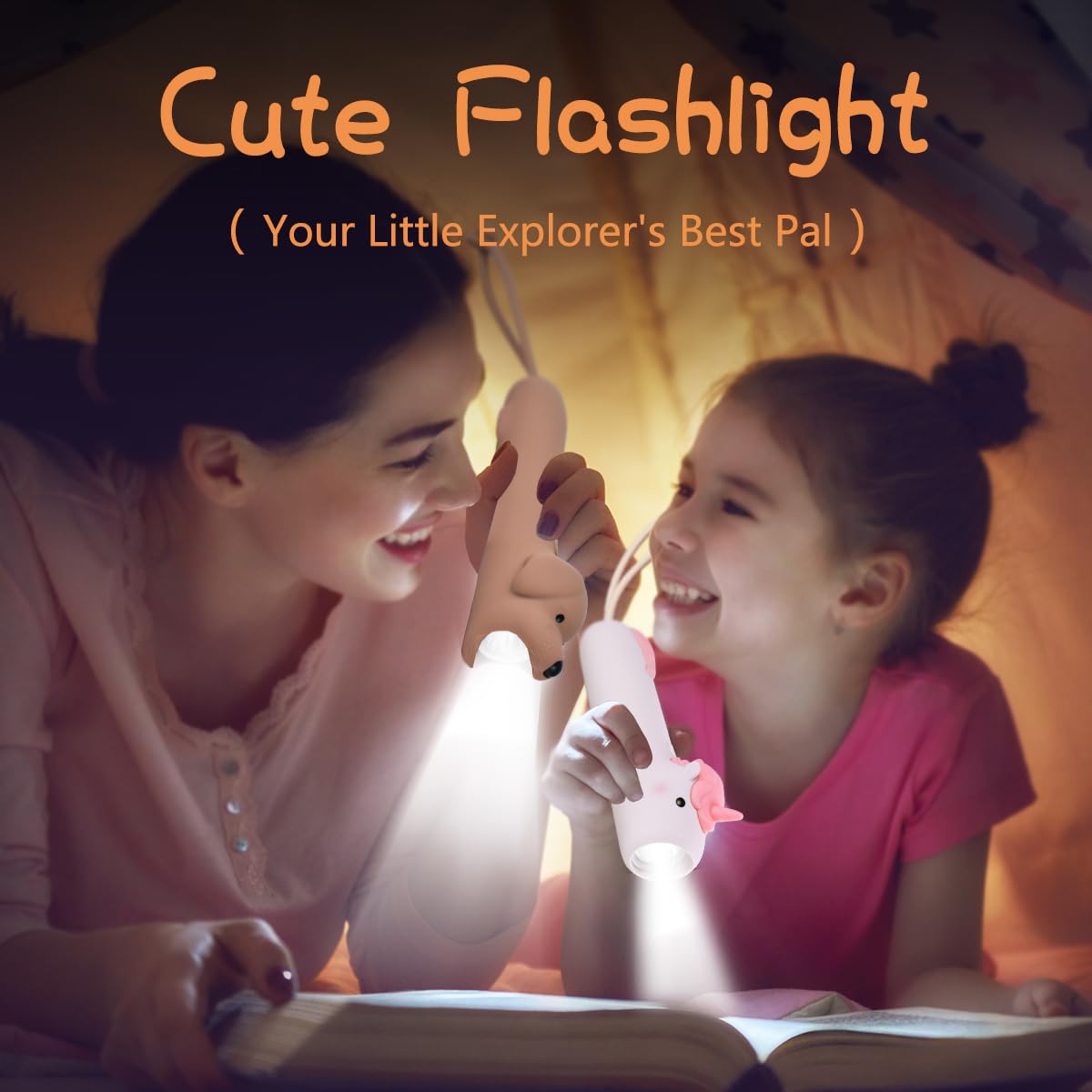 LEDHOLYT Kids Flashlight - Cute Silicone Alligator Toy Light with Adjustable Brightness, Safe & Durable Design, USB-C Charging, Birthday Gift for Ages 3+ Boys Girls Children