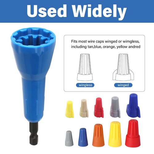 Wire Twister Tool for Drill,Wire Twister,Wire Nut Twister,Wire Nut Twister for Drill,Wire Twisting Tool for Drill,Wire Connector Driver with 1/4" Chuck (4 Packs)