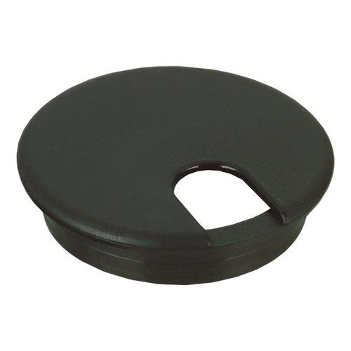 5 Pack Rok Hardware 3" (76mm) Black Round Computer Desk Table Port Wire Cable Cord Organizer Hole Cover Grommet, ROKRG3BLK