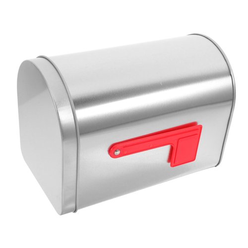 TOPPERFUN Mailbox Shaped Storage Tin Decorative Mailbox for Treats Candies Greeting Cards Elegant Design for Home Office Retail Use Generous Capacity