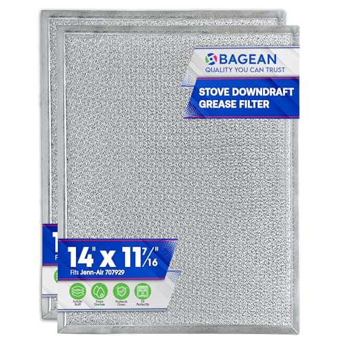 Bagean Downdraft Stovetop Filter Replacement 2-Pack for Jenn Air 14 x 11.4 in - Grease Screen, Dishwasher Safe