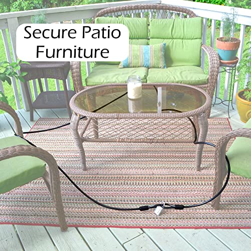 Lumintrail 7-FT Heavy-Duty Vinyl-Coated Steel Security Cable 12mm